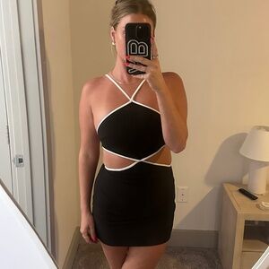 Zara cut out halter dress